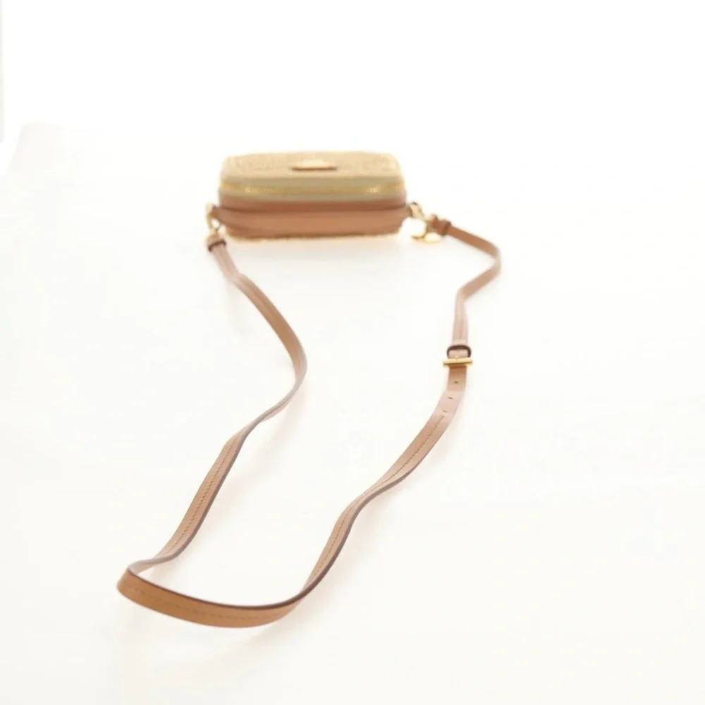 Prada Beige Woven Mini Camera Bag with Gold Hardware - Picture 6 of 9